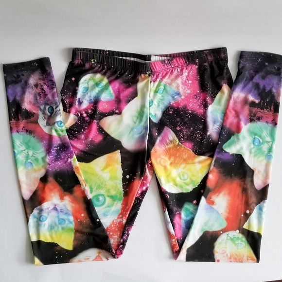 Zumiez Other - Zumiez Kitty Cat Space Galaxy Leggings Girls L